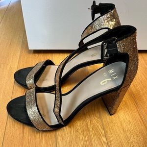 Mix No 6 gold heels